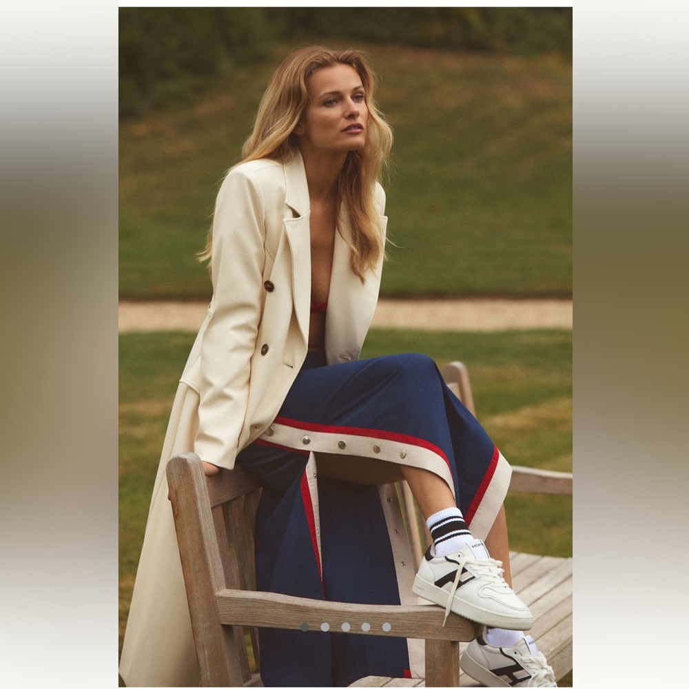 Anthropologie Maeve Sporty Stripe Skirt